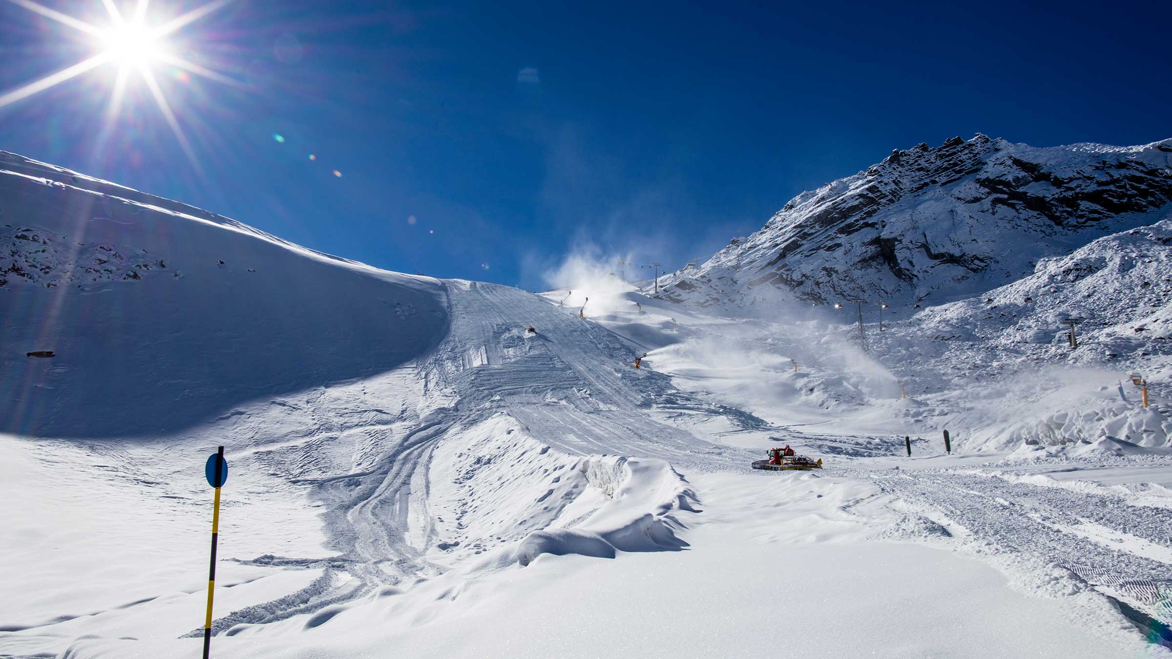 Weltcup Hang einen Tag vor der Abnahme - Sölden, Ötztal, Tirol